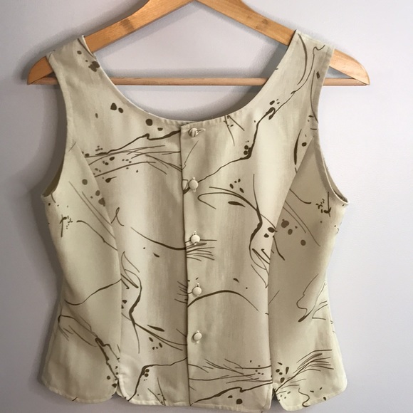 Un Jour Ailleurs Sleeveless Blouse Size 42 (US 8) Made in France. - Picture 3 of 8
